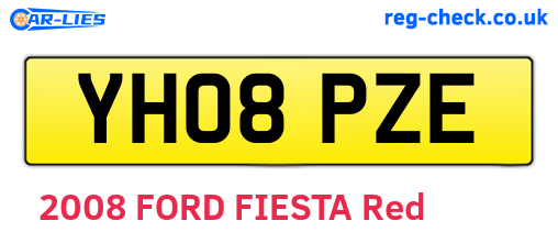 YH08PZE are the vehicle registration plates.