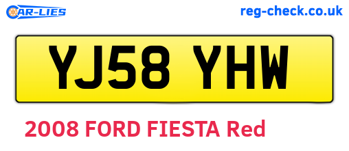 YJ58YHW are the vehicle registration plates.