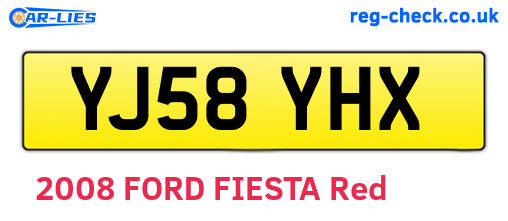 YJ58YHX are the vehicle registration plates.