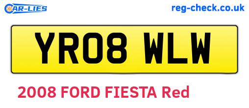 YR08WLW are the vehicle registration plates.