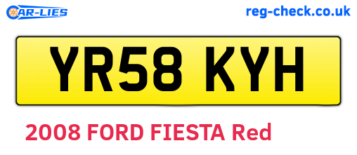 YR58KYH are the vehicle registration plates.