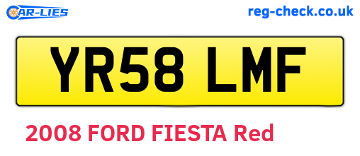 YR58LMF are the vehicle registration plates.
