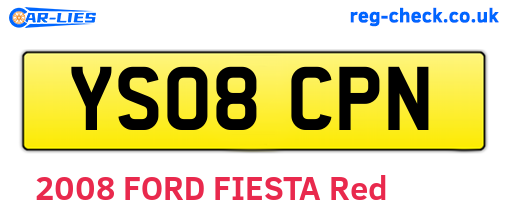 YS08CPN are the vehicle registration plates.
