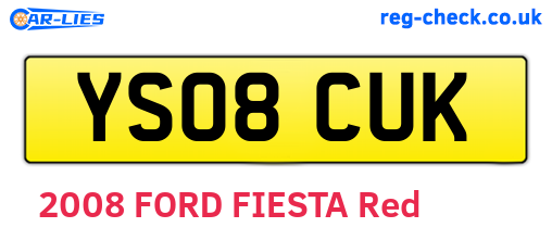 YS08CUK are the vehicle registration plates.