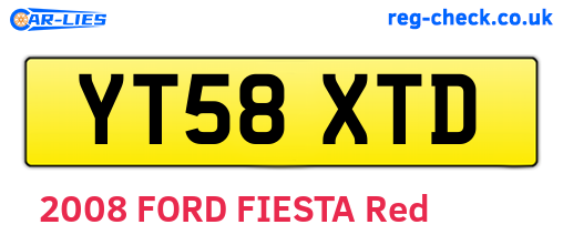 YT58XTD are the vehicle registration plates.