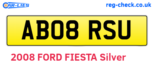 AB08RSU are the vehicle registration plates.