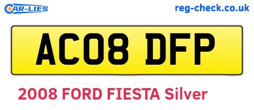 AC08DFP are the vehicle registration plates.