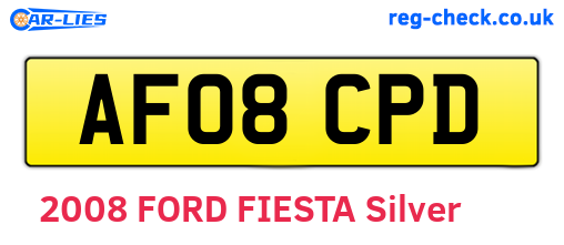 AF08CPD are the vehicle registration plates.