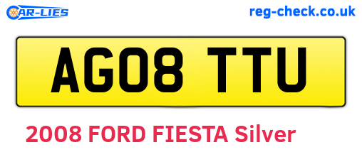 AG08TTU are the vehicle registration plates.