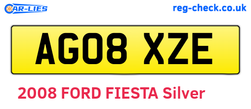 AG08XZE are the vehicle registration plates.