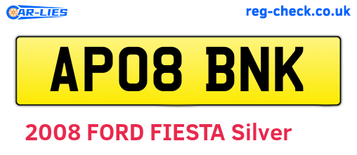 AP08BNK are the vehicle registration plates.