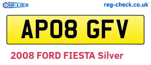 AP08GFV are the vehicle registration plates.