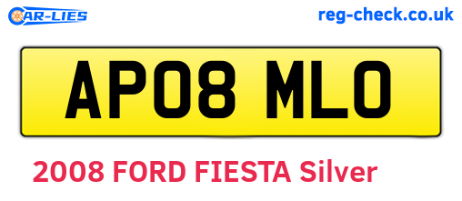 AP08MLO are the vehicle registration plates.