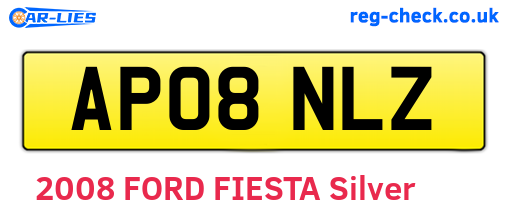AP08NLZ are the vehicle registration plates.