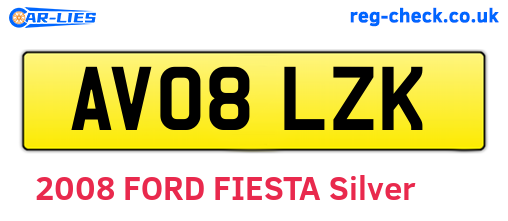 AV08LZK are the vehicle registration plates.