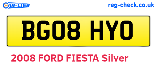 BG08HYO are the vehicle registration plates.
