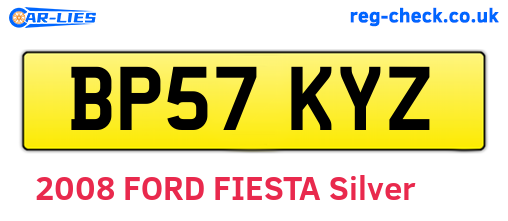 BP57KYZ are the vehicle registration plates.