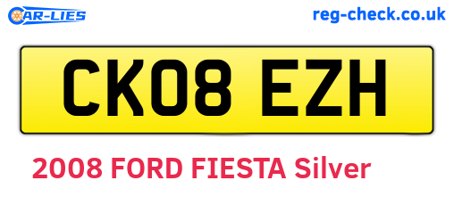 CK08EZH are the vehicle registration plates.