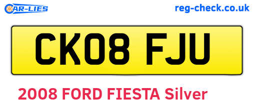 CK08FJU are the vehicle registration plates.