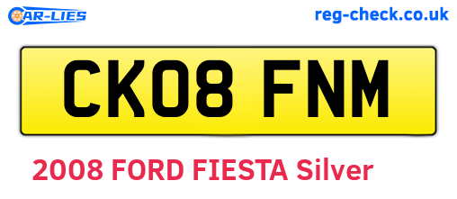 CK08FNM are the vehicle registration plates.