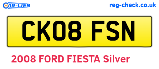 CK08FSN are the vehicle registration plates.