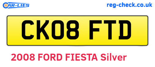 CK08FTD are the vehicle registration plates.