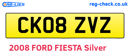 CK08ZVZ are the vehicle registration plates.