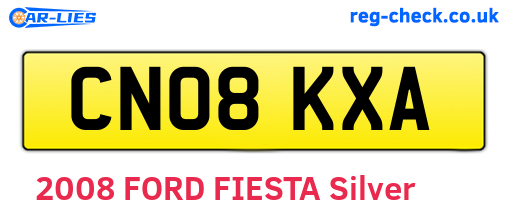 CN08KXA are the vehicle registration plates.