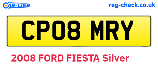 CP08MRY are the vehicle registration plates.