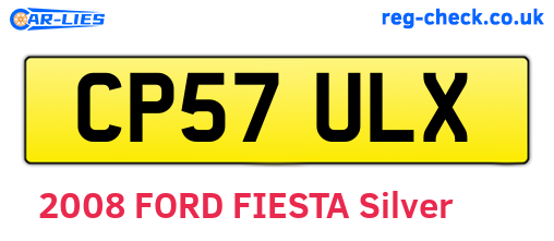 CP57ULX are the vehicle registration plates.