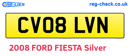 CV08LVN are the vehicle registration plates.