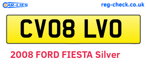 CV08LVO are the vehicle registration plates.