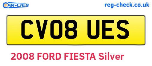 CV08UES are the vehicle registration plates.