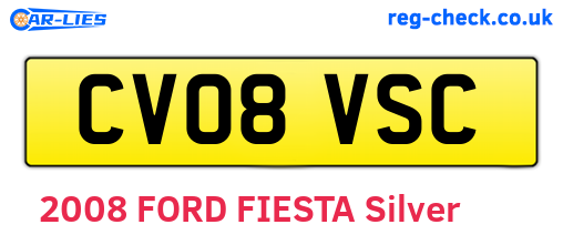 CV08VSC are the vehicle registration plates.