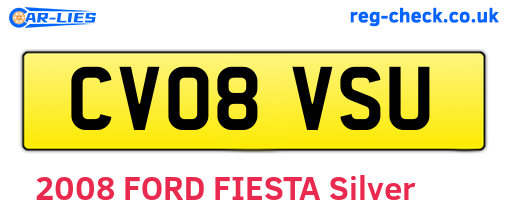 CV08VSU are the vehicle registration plates.