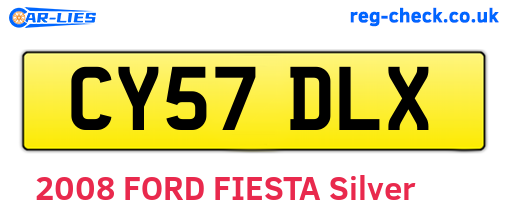 CY57DLX are the vehicle registration plates.
