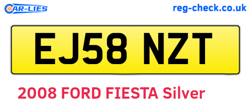 EJ58NZT are the vehicle registration plates.