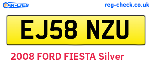 EJ58NZU are the vehicle registration plates.