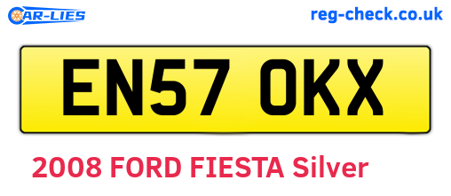 EN57OKX are the vehicle registration plates.