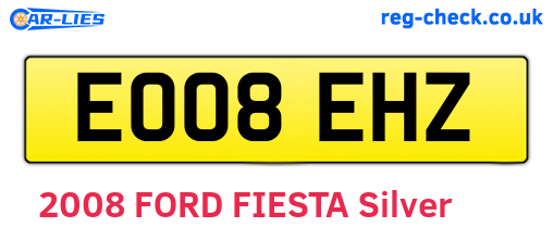 EO08EHZ are the vehicle registration plates.