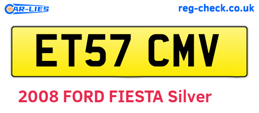 ET57CMV are the vehicle registration plates.