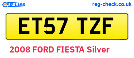ET57TZF are the vehicle registration plates.