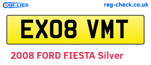 EX08VMT are the vehicle registration plates.