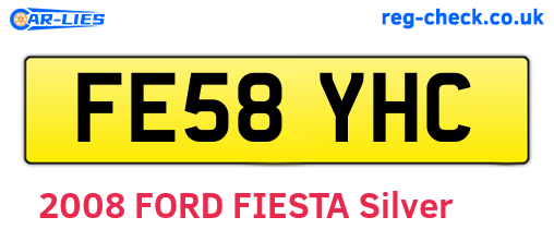FE58YHC are the vehicle registration plates.