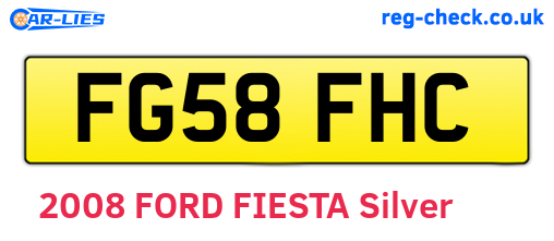 FG58FHC are the vehicle registration plates.