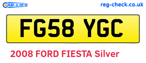 FG58YGC are the vehicle registration plates.