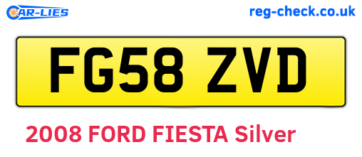 FG58ZVD are the vehicle registration plates.