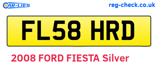 FL58HRD are the vehicle registration plates.