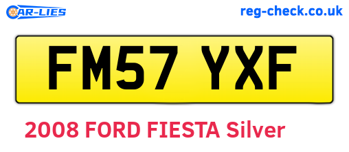 FM57YXF are the vehicle registration plates.
