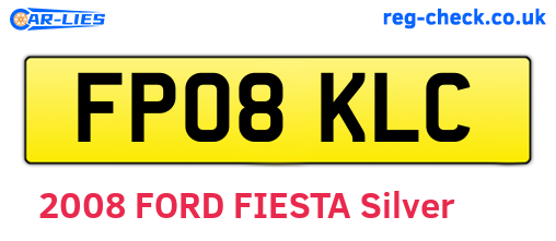 FP08KLC are the vehicle registration plates.